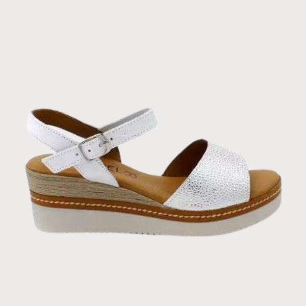 ZAPATO ISSA MIEL CUÑA  PIEL MUJER