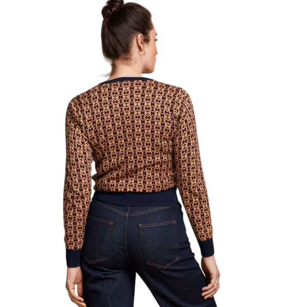 JERSEY KING LOUIE CARDI ROUNDNECK MUJER