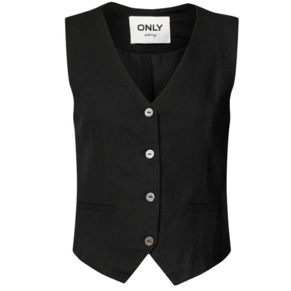 CHALECO ONLY ONLCARO LINEN BLEND MUJER