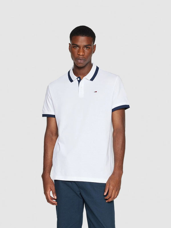 POLO TOMMY JEANS REG SOLID TIPPED HOMBRE