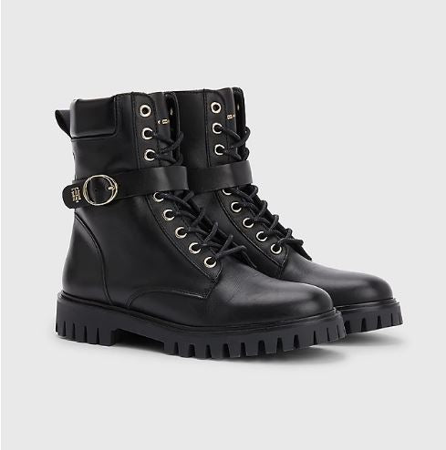 BOTAS BUCKLE LACE UP TOMMY HILFIGER MUJER