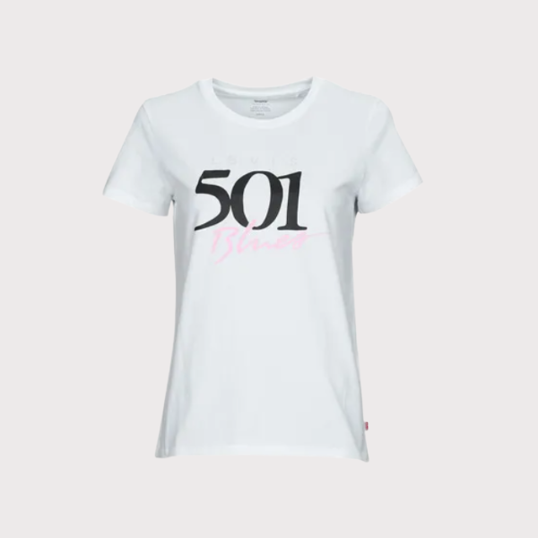 CAMISETA LEVI'S® THE PERFECT 501 BLUES WHITE MUJER