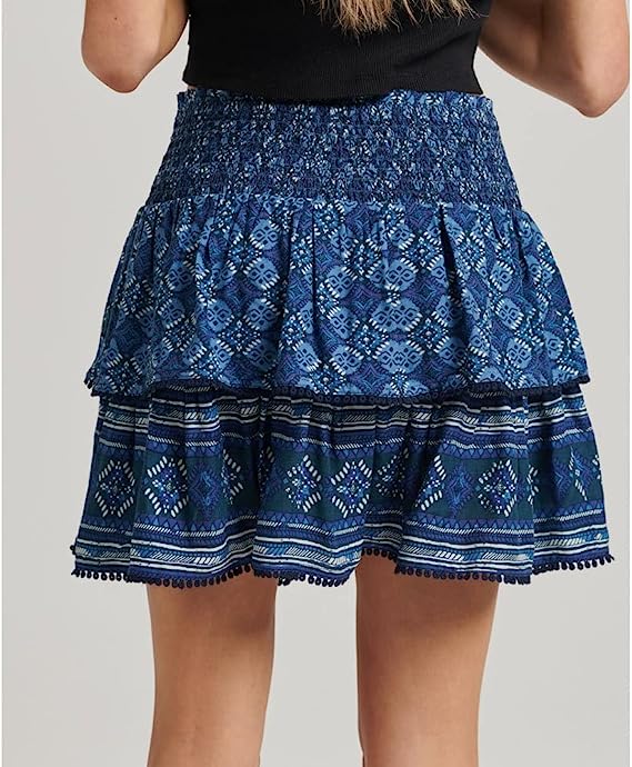 FALDA VINTAGE TIERED MINI SUPERDRY MUJER