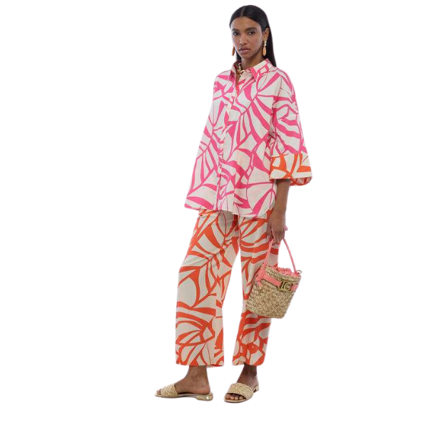 CAMISA LOLA CASADEMUNT PRINT HOJAS MUJER
