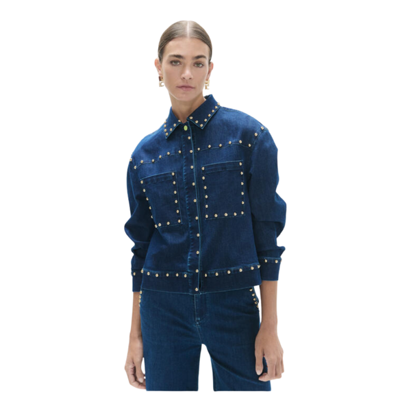 CHAQUETA LOLA CASADEMUNT DENIM TACHAS MUJER
