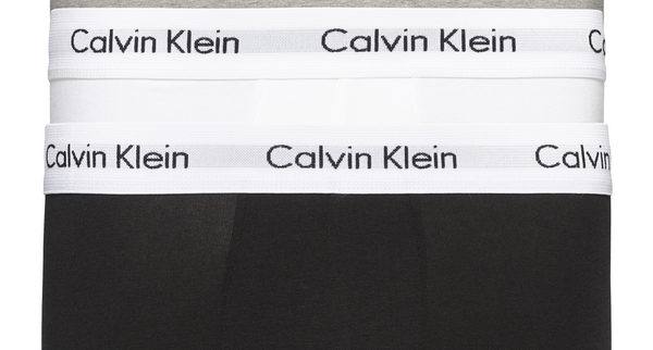 BOXER CALVIN KLEIN LOW RISE 3PK BLACK/WHITE/GREY T-L