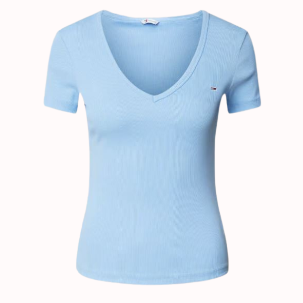 CAMISETA TOMMY JEANS SLIM RIB MUJER