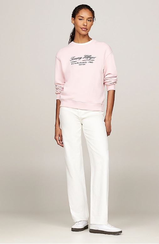 SUDADERA TOMMY HILFIGER REG SCRIPT MUJER