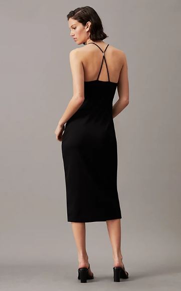 VESTIDO CALVIN KLEIN TIE DETAIL LONG MUJER