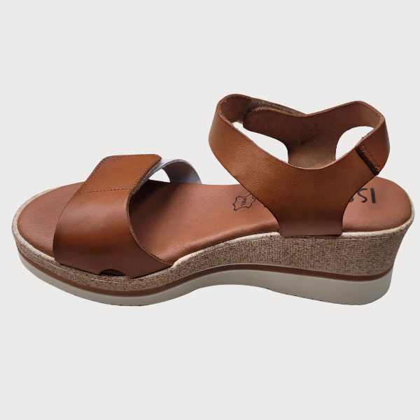 ZAPATO ISSA MIEL CUÑA MEDIA PIEL MUJER