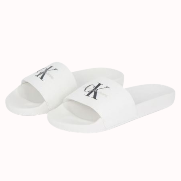 CHANCLA CALVIN KLEIN SLIDE MONOGRAM MUJER