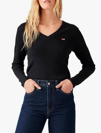 CAMISETA LEVI'S® ESSENTIAL HM LS VNECK MUJER