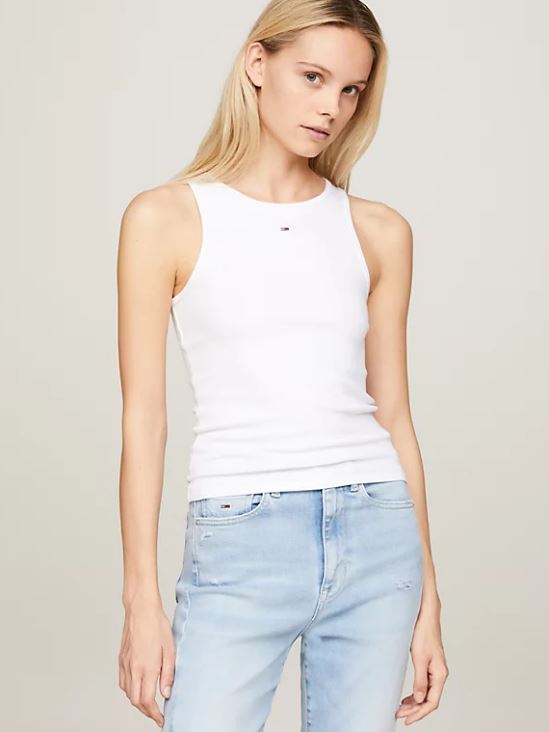 CAMISETA TOMMY JEANS ESSENTIAL RIB MUJER