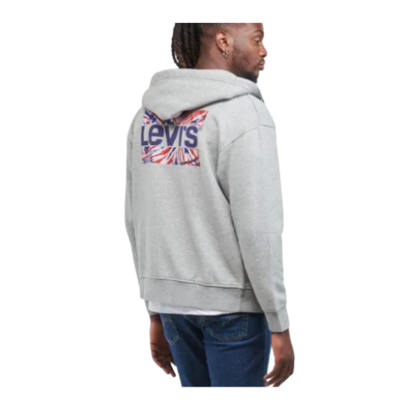 SUDADERA LEVI'S® RELAXED GRAPHIC ZIPUP GREY HOMBRE