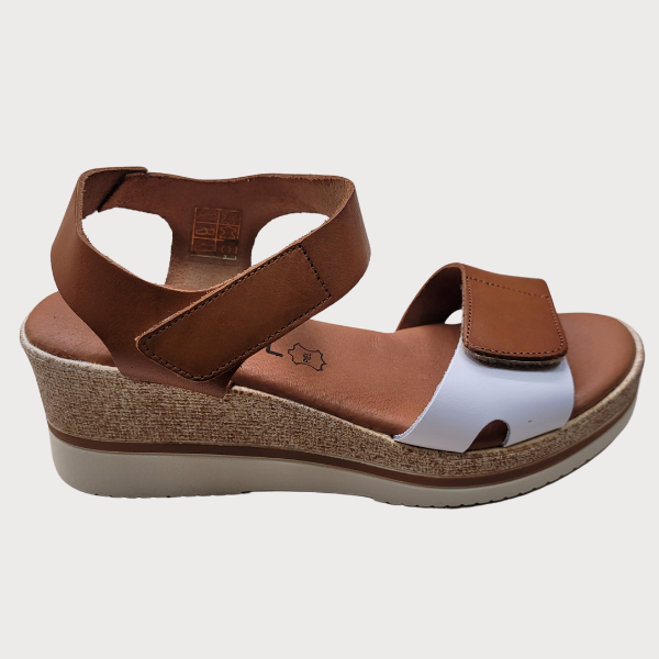 ZAPATO ISSA MIEL CUÑA MEDIA PIEL MUJER