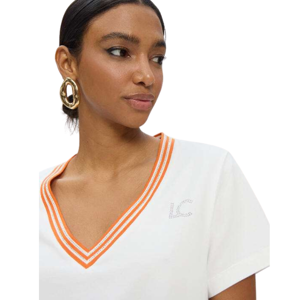 CAMISETA LOLA CASADEMUNT PICO BANDA MUJER