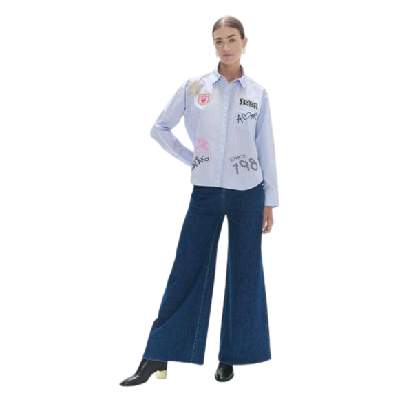 CAMISA LOLA CASADEMUNT POPELIN PARCHES MUJER