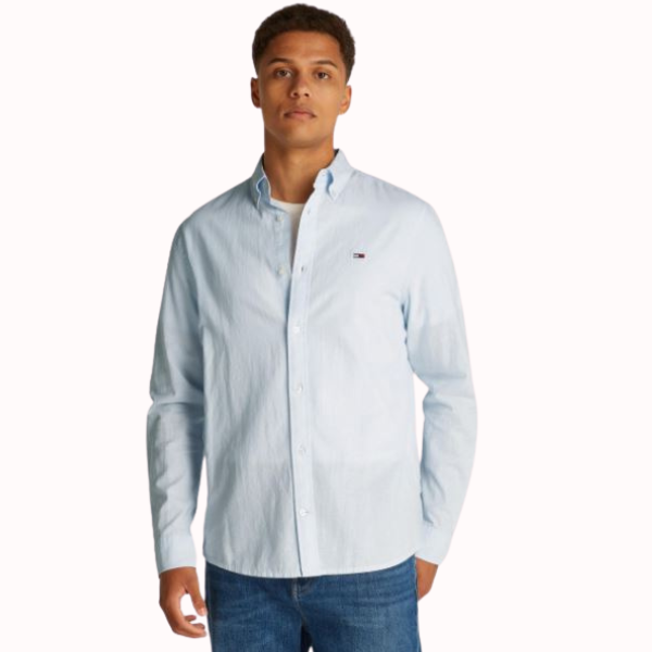 CAMISA TOMMY JEANS LINEN BLEND HOMBRE