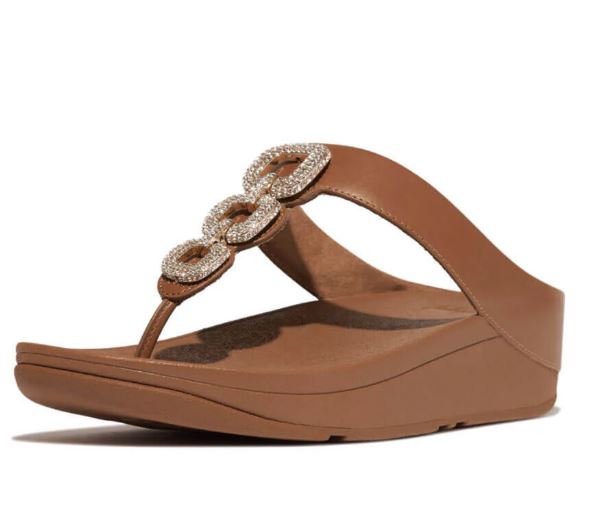 SANDALIA FITFLOP FINO CRYSTAL-CHAIN MUJER