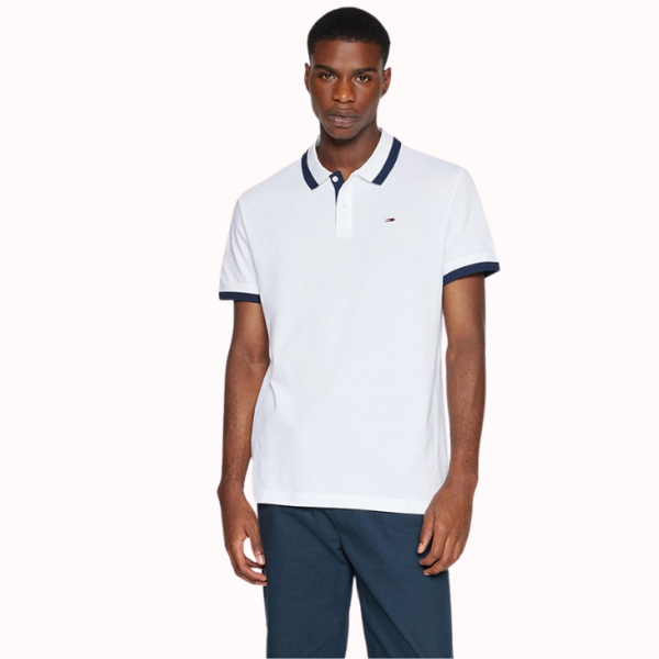 POLO TOMMY JEANS REG SOLID TIPPED HOMBRE