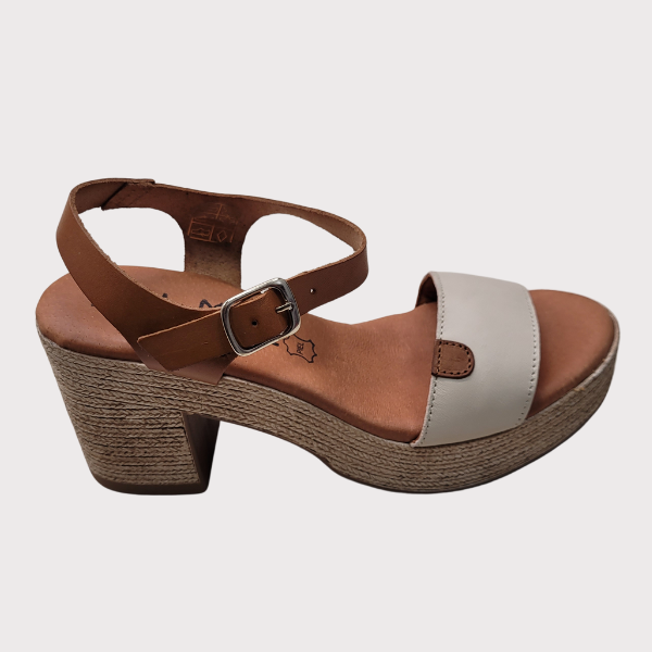 ZAPATO ISSA MIEL TACON YUTE PIEL MUJER