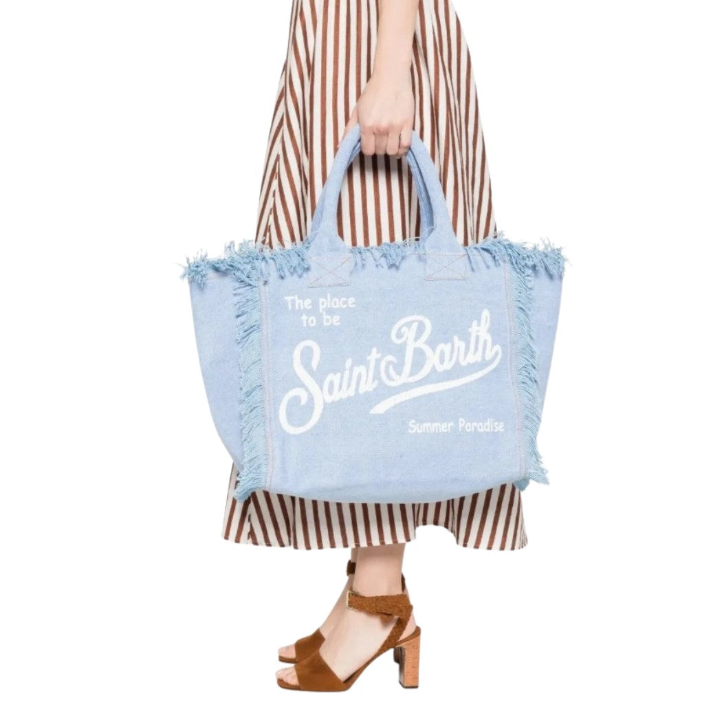 BOLSO SAINT BARTH VANITY DENIM LIGTH MUJER
