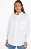 CAMISA CALVIN KLEIN COTTON UTILITY MUJER