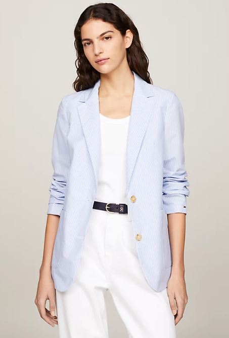 BLAZER TOMMY HILFIGER STRIPED POPLIN MUJER