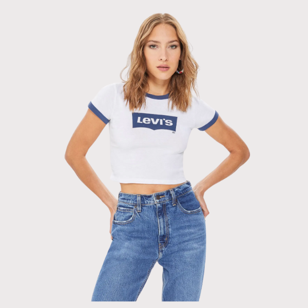 CAMISETA LEVI'S® GRAPHIC RINGER BLUE MUJER