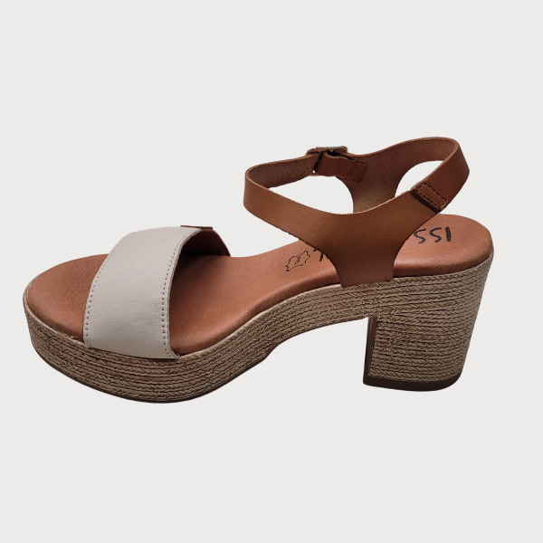 ZAPATO ISSA MIEL TACON YUTE PIEL MUJER