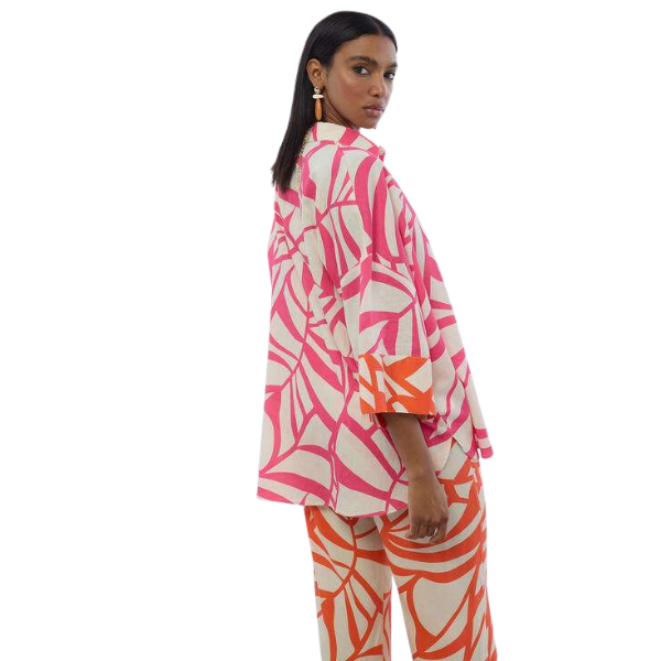 CAMISA LOLA CASADEMUNT PRINT HOJAS MUJER