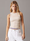TOP CALVIN KLEIN VARSITY RIB TANK MUJER
