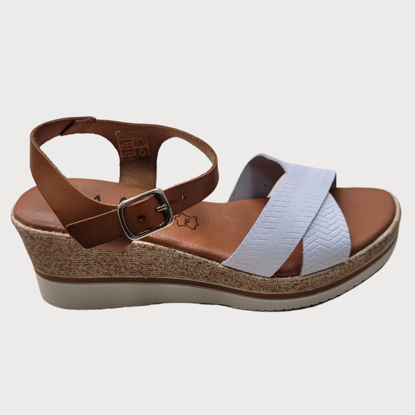 ZAPATO ISSA MIEL CUÑA MEDIA PIEL MUJER