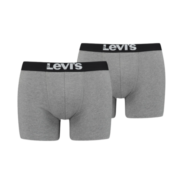 BOXER LEVI'S® SOLID BASIC 2PCK GREY