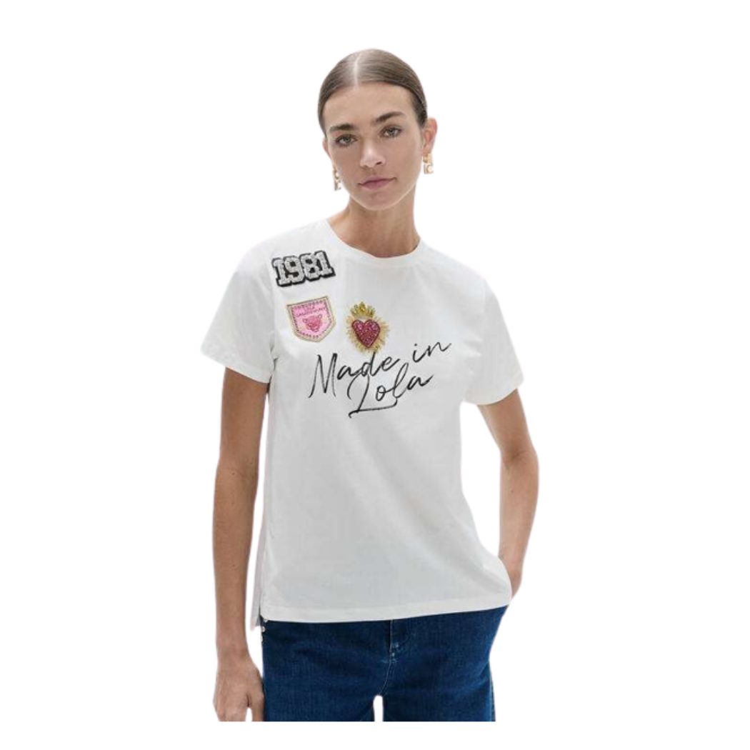 CAMISETA LOLA CASADEMUNT CUELLO CAJA MUJER