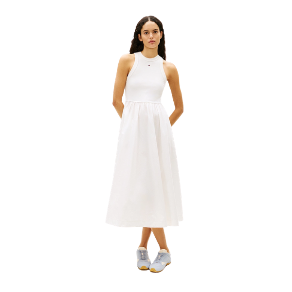 VESTIDO TOMMY JEANS RIB POPLIN MUJER