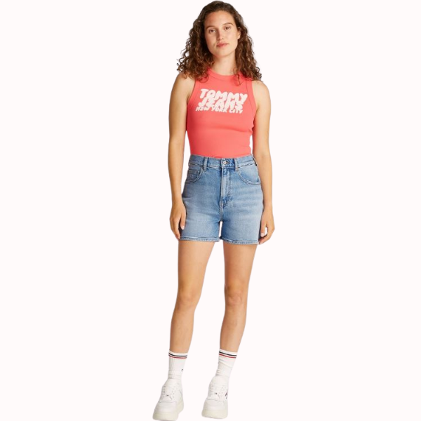 BERMUDA TEJANA TOMMY JEANS MOM MUJER
