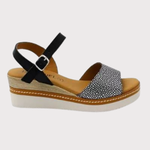 ZAPATO ISSA MIEL CUÑA  PIEL MUJER