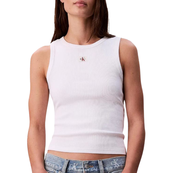 TOP CALVIN KLEIN WOVEN LABEL 2X2 MUJER