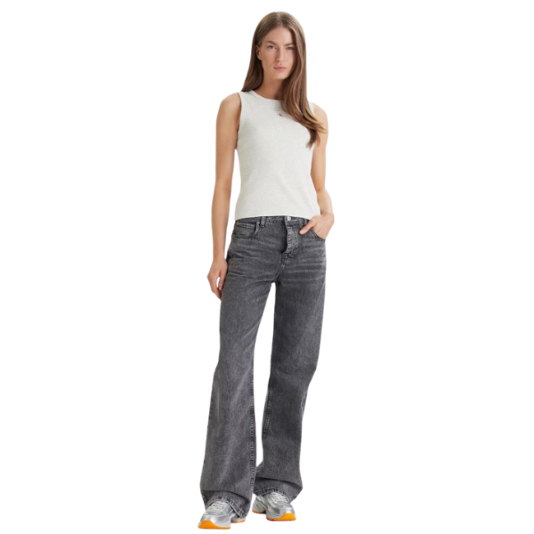 TOP CALVIN KLEIN WOVEN LABEL 2X2 MUJER