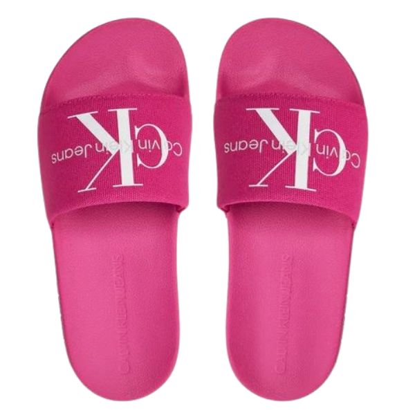 CHANCLA CALVIN KLEIN SLIDE MONOGRAM MUJER