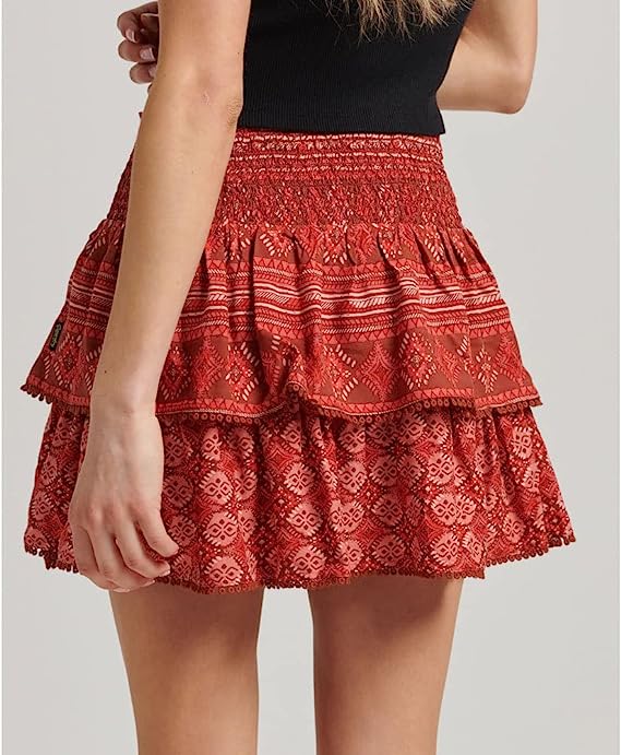 FALDA VINTAGE TIERED MINI SUPERDRY MUJER