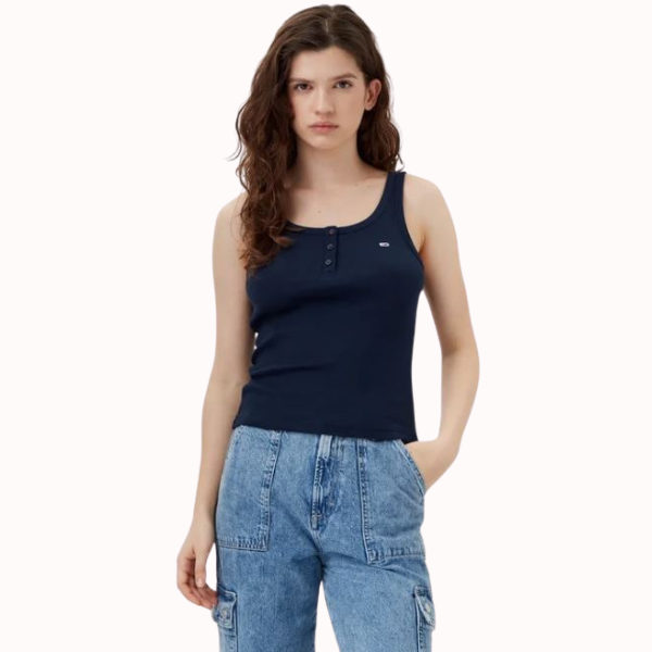 TOP TOMMY JEANS SLIM BUTTON MUJER