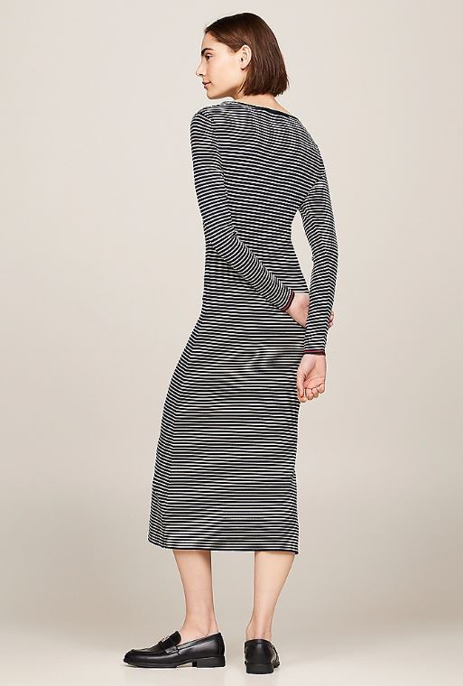 VESTIDO TOMMY HILFIGER MINI STRIPES RIB MUJER