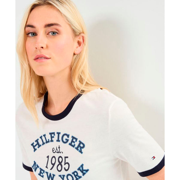 CAMISETA TOMMY HILFIGER  VARSITY RINGER MUJER