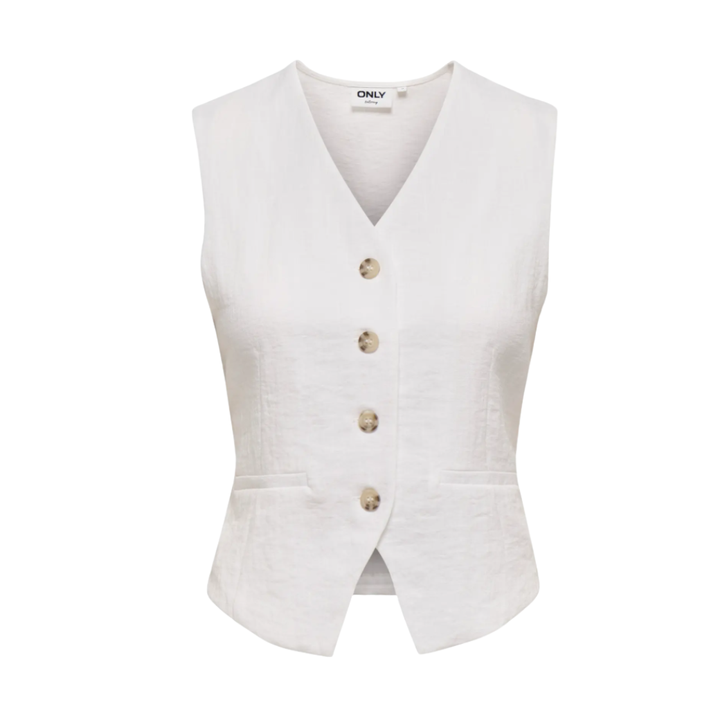CHALECO ONLY ONLITA S/L LINEN LOOK MUJER