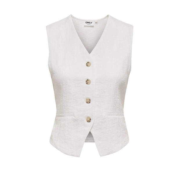 CHALECO ONLY ONLITA S/L LINEN LOOK MUJER