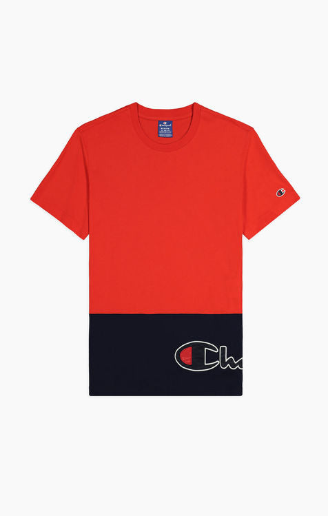 Camiseta con logo envolvente de color block