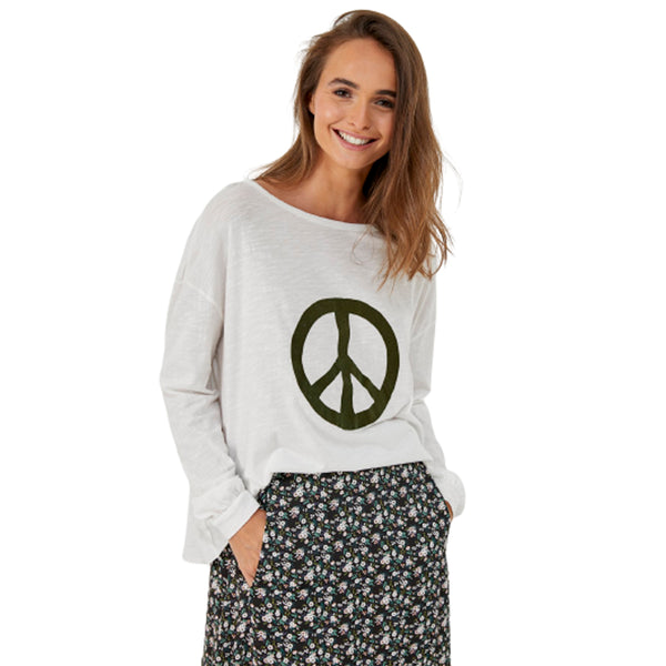 Camiseta Five Paz Ecru  Mujer