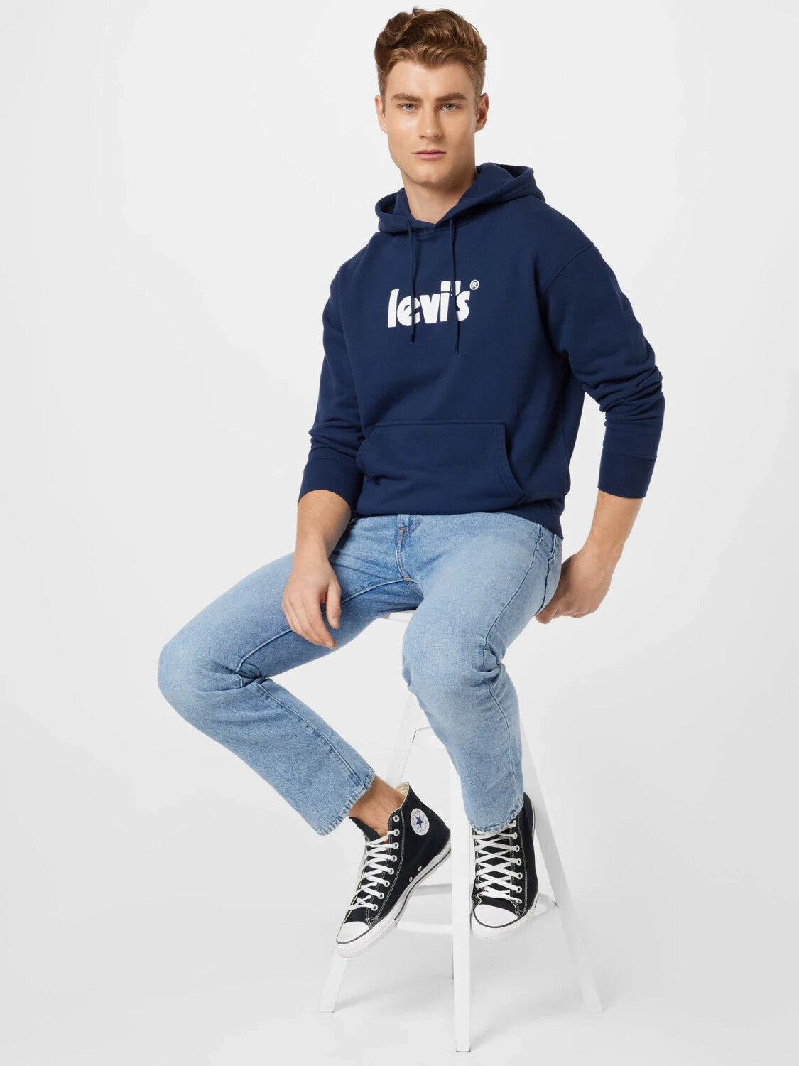 SUDADERA LEVI'S® RELAXED GRAPHIC BLUE HOMBRE